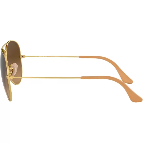 RayBan Rb3025 Classic Polarized Aviator SunglassesMatte GoldPolarized Brown Gradient