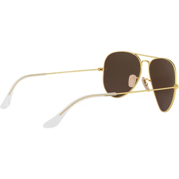 RayBan Rb3025 Classic Polarized Aviator SunglassesMatte GoldPolarized Brown Mirrored Fuchsia
