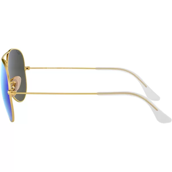 RayBan Rb3025 Classic Polarized Aviator SunglassesMatte GoldPolarized Green Mirror