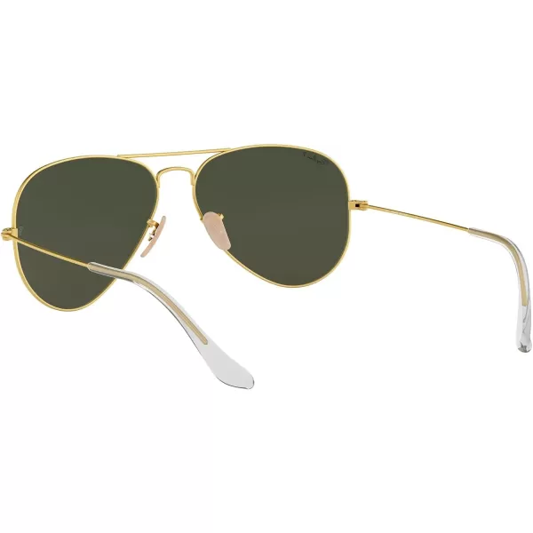 RayBan Rb3025 Classic Polarized Aviator SunglassesMatte GoldPolarized Green Mirror