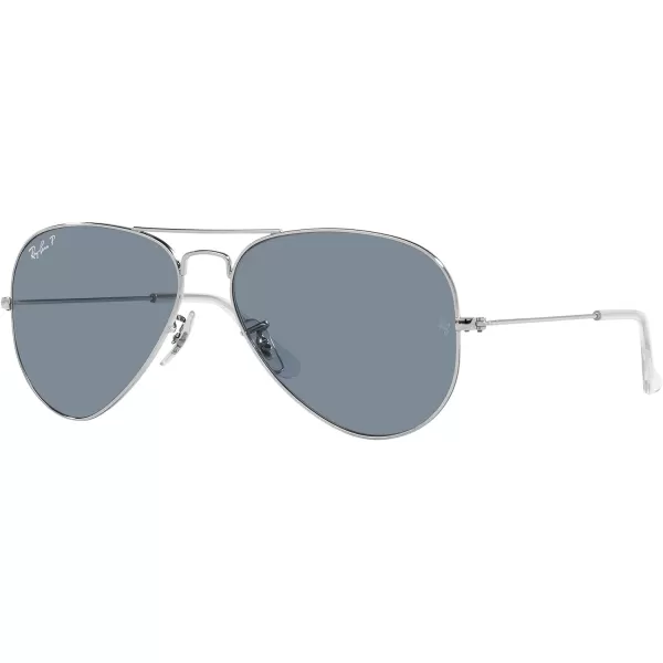 RayBan Rb3025 Classic Polarized Aviator SunglassesSilverPolarized Blue