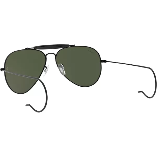 RayBan Rb3030 Outdoorsman I Aviator SunglassesBlackG15 Green