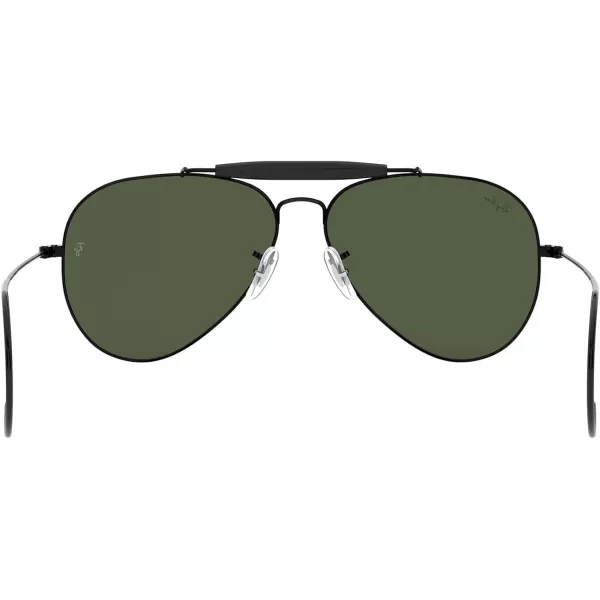 RayBan Rb3030 Outdoorsman I Aviator SunglassesBlackG15 Green