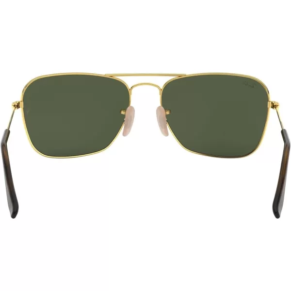 RayBan Rb3136 Caravan Square SunglassesGold HavanaG15 Green