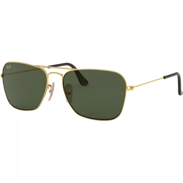 RayBan Rb3136 Caravan Square SunglassesGold HavanaG15 Green