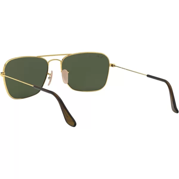 RayBan Rb3136 Caravan Square SunglassesGold HavanaG15 Green