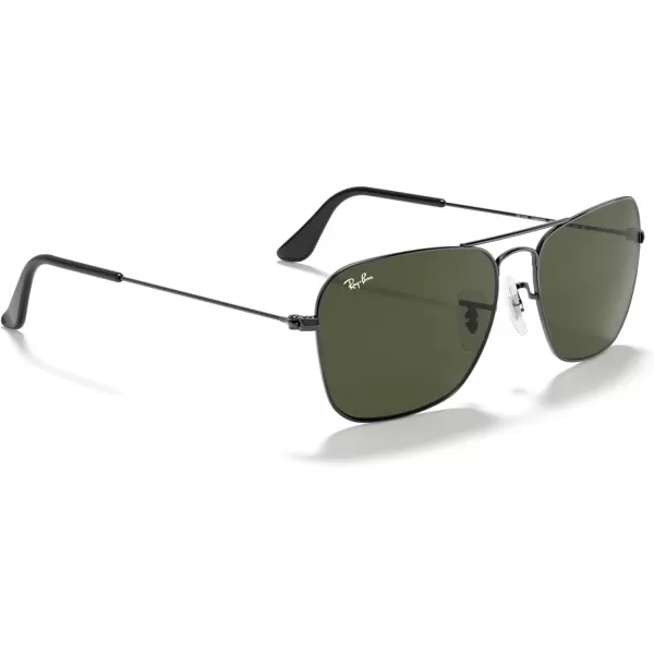 RayBan Rb3136 Caravan Square SunglassesGunmetalG15 Green