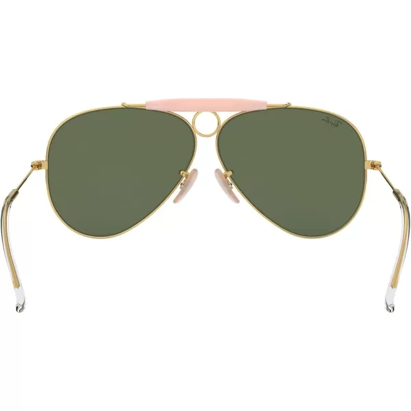 RayBan Rb3138 Shooter Aviator SunglassesGold BlushG15 Green