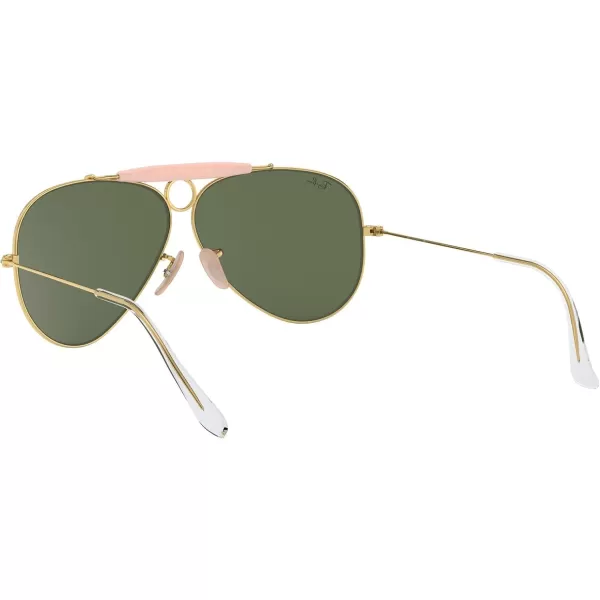 RayBan Rb3138 Shooter Aviator SunglassesGold BlushG15 Green