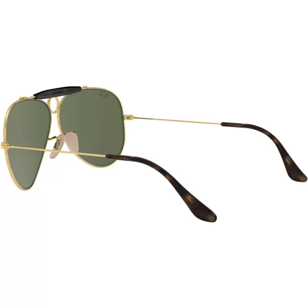 RayBan Rb3138 Shooter Aviator SunglassesGold HavanaG15 Green