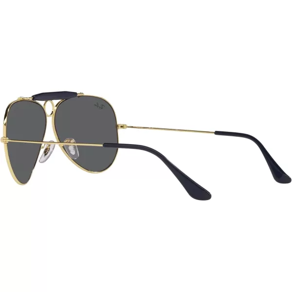 RayBan Rb3138 Shooter Aviator SunglassesLegend GoldDark Grey