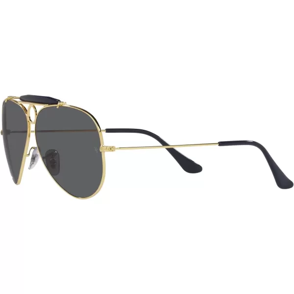 RayBan Rb3138 Shooter Aviator SunglassesLegend GoldDark Grey