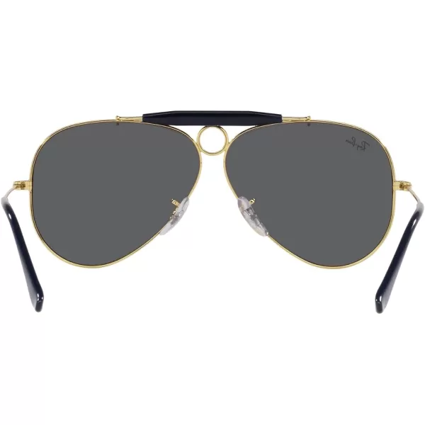 RayBan Rb3138 Shooter Aviator SunglassesLegend GoldDark Grey