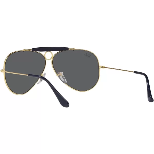 RayBan Rb3138 Shooter Aviator SunglassesLegend GoldDark Grey