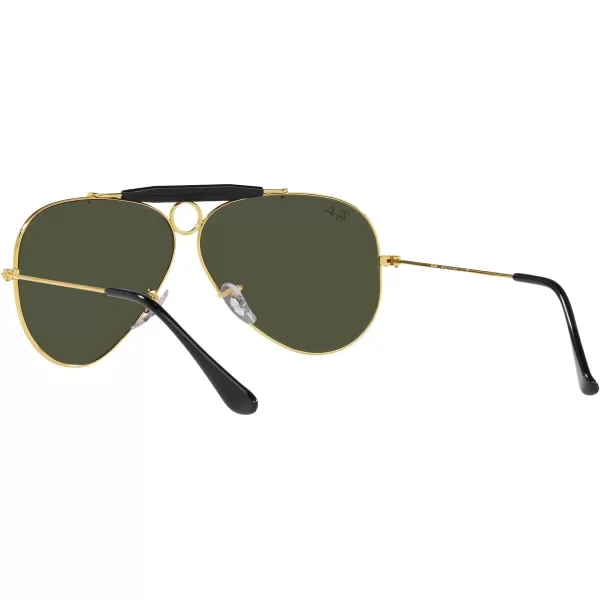 RayBan Rb3138 Shooter Aviator SunglassesLegend GoldGreen