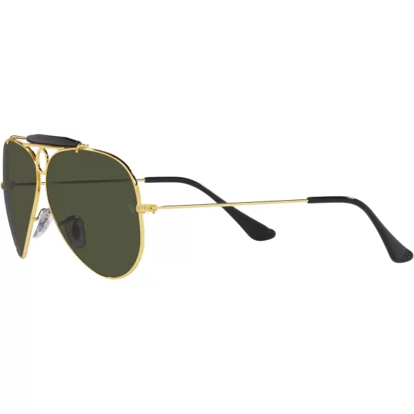 RayBan Rb3138 Shooter Aviator SunglassesLegend GoldGreen