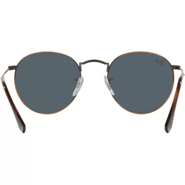 RayBan Rb3447 Round Metal SunglassesAntique CopperBlue