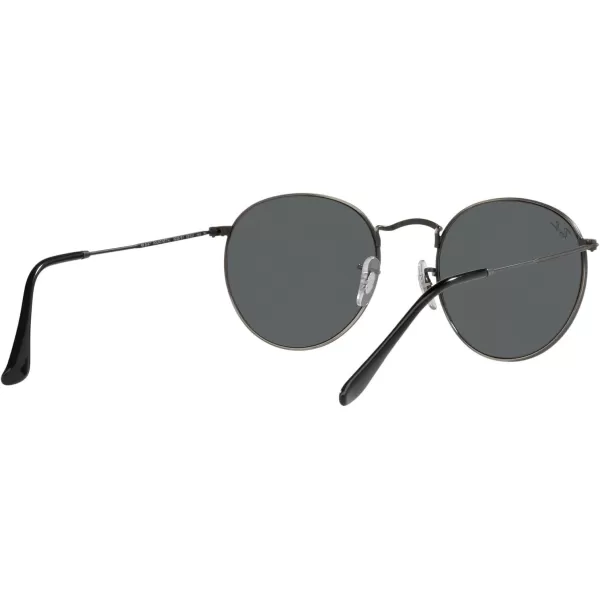 RayBan Rb3447 Round Metal SunglassesAntique GunmetalDark Grey