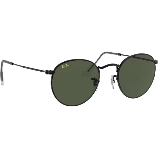 RayBan Rb3447 Round Metal SunglassesBlackG15 Green