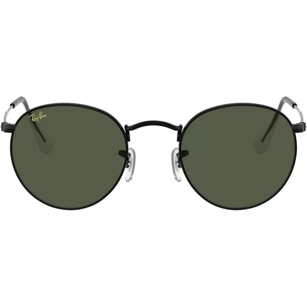 RayBan Rb3447 Round Metal SunglassesBlackG15 Green