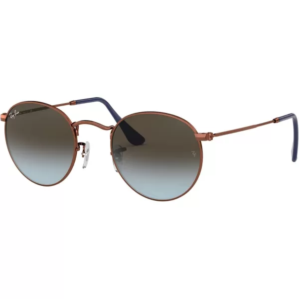 RayBan Rb3447 Round Metal SunglassesDark BronzeBlue Gradient Brown