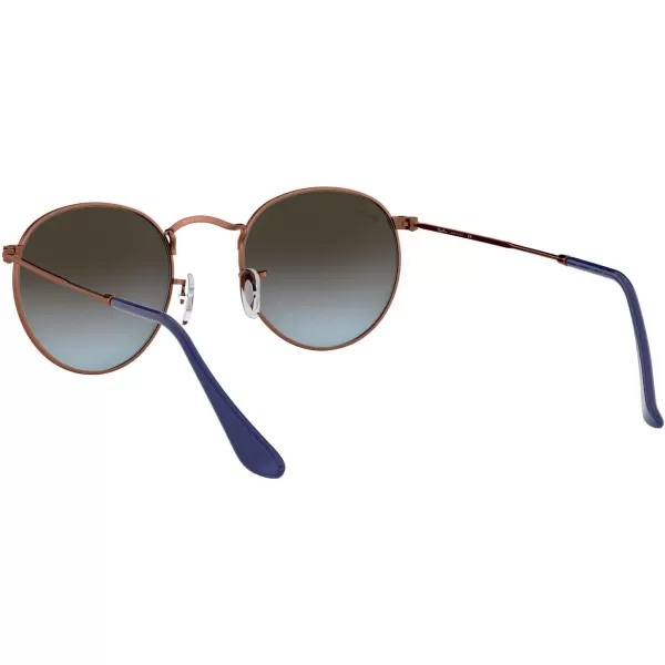 RayBan Rb3447 Round Metal SunglassesDark BronzeBlue Gradient Brown