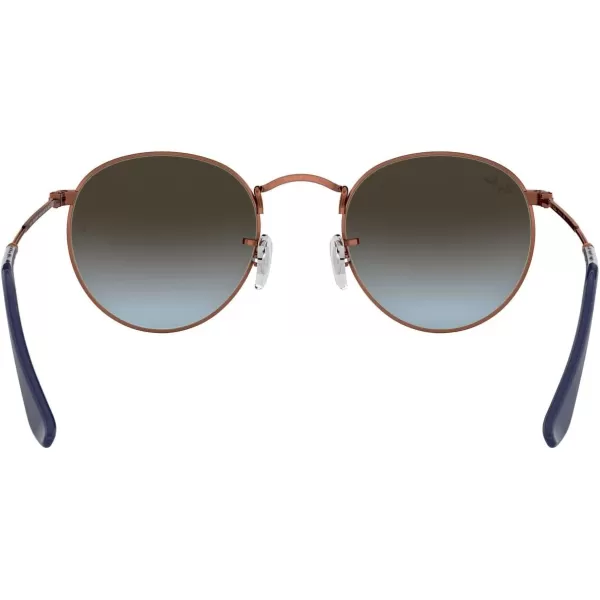 RayBan Rb3447 Round Metal SunglassesDark BronzeBlue Gradient Brown