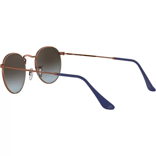 RayBan Rb3447 Round Metal SunglassesDark BronzeBlue Gradient Brown