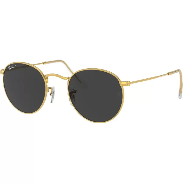 RayBan Rb3447 Round Metal SunglassesGoldBlack Polarized