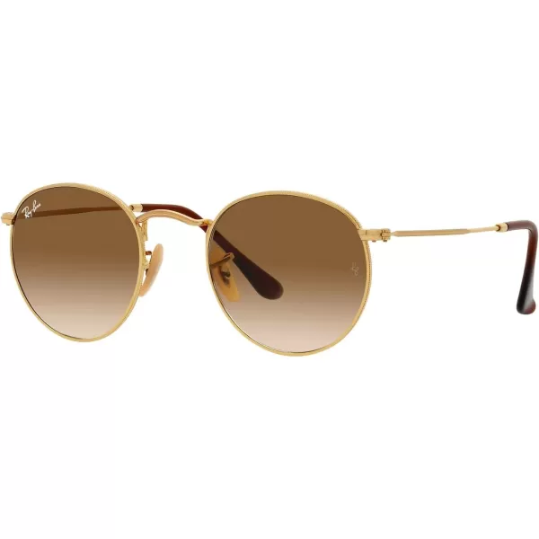 RayBan Rb3447 Round Metal SunglassesGoldClear Gradient Brown