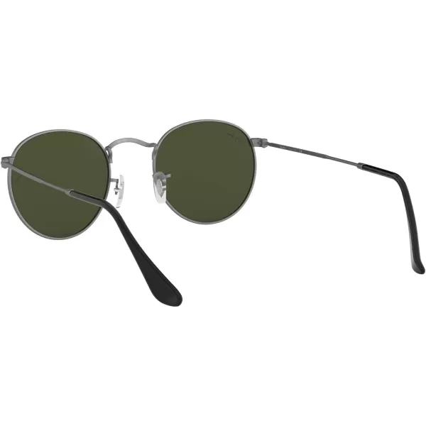 RayBan Rb3447 Round Metal SunglassesMatte GunmetalG15 Green