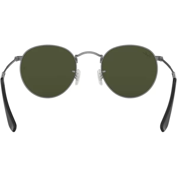 RayBan Rb3447 Round Metal SunglassesMatte GunmetalG15 Green