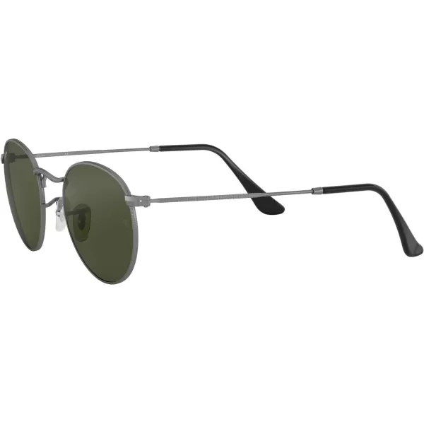 RayBan Rb3447 Round Metal SunglassesMatte GunmetalG15 Green