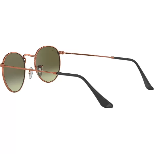 RayBan Rb3447 Round Metal SunglassesMedium BronzeGreen Gradient Brown