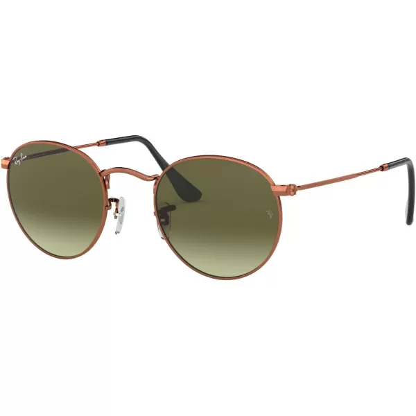 RayBan Rb3447 Round Metal SunglassesMedium BronzeGreen Gradient Brown