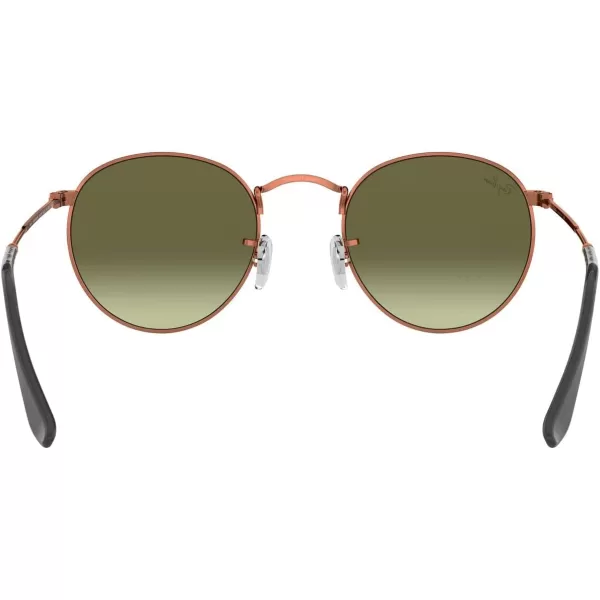 RayBan Rb3447 Round Metal SunglassesMedium BronzeGreen Gradient Brown