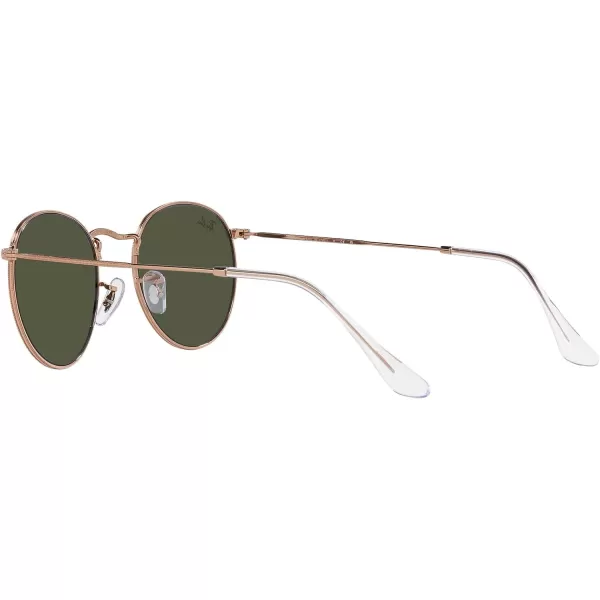 RayBan Rb3447 Round Metal SunglassesRose GoldGreen
