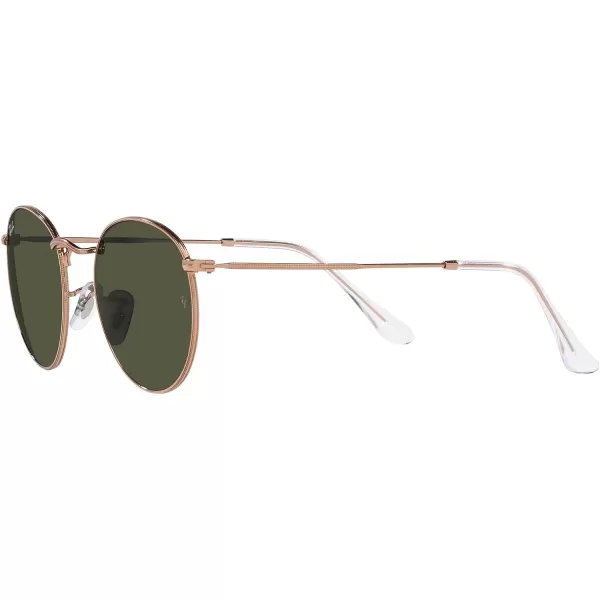 RayBan Rb3447 Round Metal SunglassesRose GoldGreen