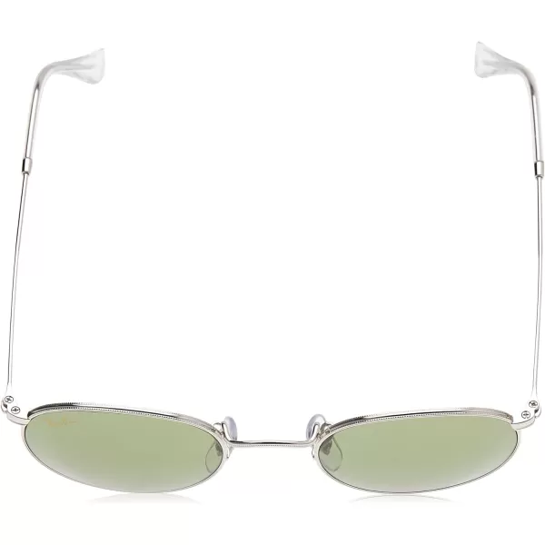 RayBan Rb3447 Round Metal SunglassesSilverBottle Green