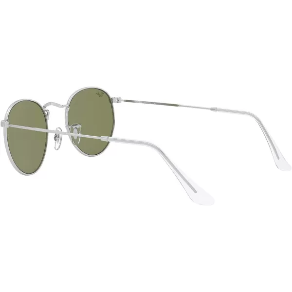 RayBan Rb3447 Round Metal SunglassesSilverBottle Green