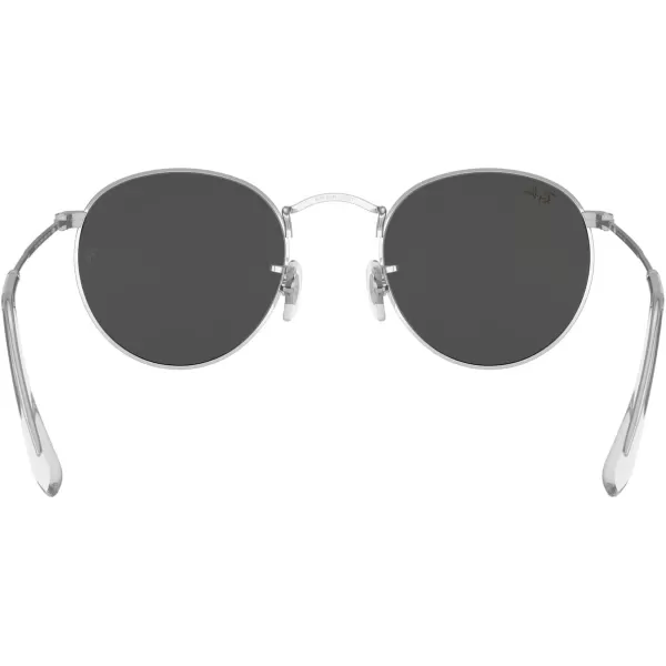 RayBan Rb3447 Round Metal SunglassesSilverDark Grey