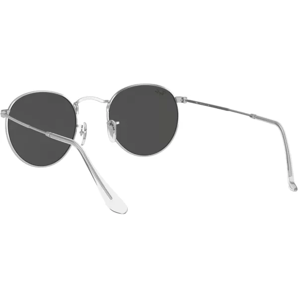 RayBan Rb3447 Round Metal SunglassesSilverDark Grey