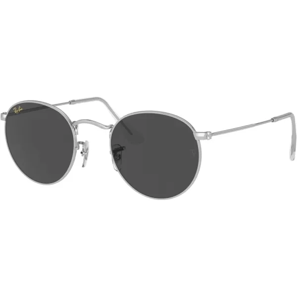 RayBan Rb3447 Round Metal SunglassesSilverDark Grey