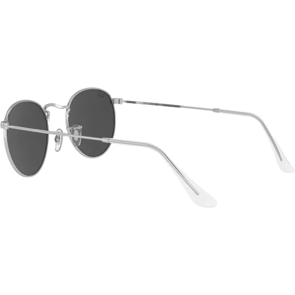 RayBan Rb3447 Round Metal SunglassesSilverDark Grey