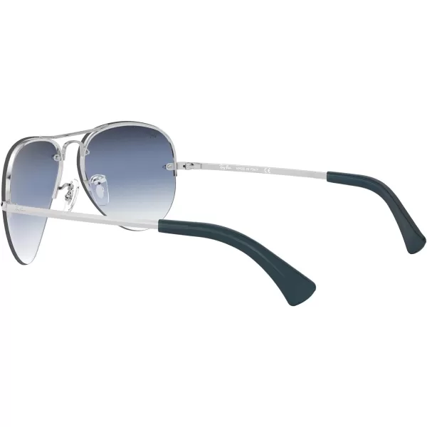 RayBan Rb3449 Aviator SunglassesSilverClearBlueGrey Gradient