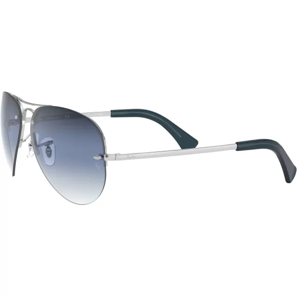 RayBan Rb3449 Aviator SunglassesSilverClearBlueGrey Gradient