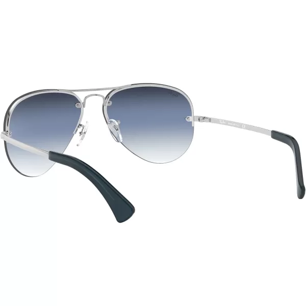 RayBan Rb3449 Aviator SunglassesSilverClearBlueGrey Gradient