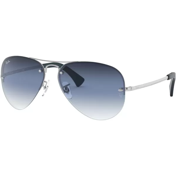 RayBan Rb3449 Aviator SunglassesSilverClearBlueGrey Gradient