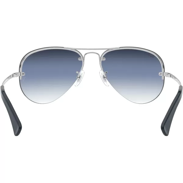 RayBan Rb3449 Aviator SunglassesSilverClearBlueGrey Gradient