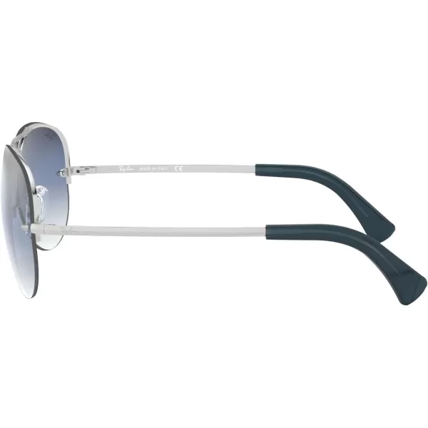 RayBan Rb3449 Aviator SunglassesSilverClearBlueGrey Gradient